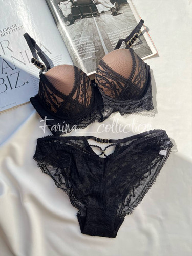 اسفنجی مشکی سوتین شورت سیاه فانتزی جکدار جک دار کاپدار کاپ دار سایزبندی اسفنجی